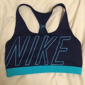 Nike sports bra -medium- teal and blue